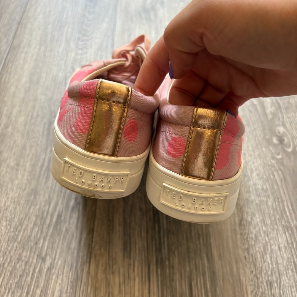 Ted Baker Ephie Blush Pink Canvas Sneakers - Picture 6 of 8